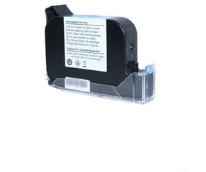 NiuLumea Cartouche d'encre à séchage rapide de 42 ml de rechange pour imprimante à jet portable, pointe de 12,7 mm, noir, grande capacité pour bouteille en verre et tissu (B)