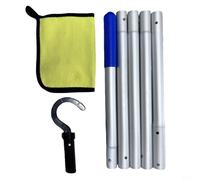 NiuLumea Crochet de piscine portable avec 5 sections en aluminium, nettoyeur robotique léger, réglable, nettoyage en eau profonde et de larges zones