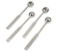 NiuLumea Cuillère à café en acier inoxydable 8 ml/25 ml, cuillère à mesurer à long manche pour café, thé, sucre, farine, épices, outil de cuisine multifonction avec trou de suspension