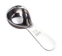 NiuLumea Cuillère à café graduée en acier inoxydable 304, double échelle de mesure de 15 ml et 30 ml pour une préparation précise, cuillère polie pour cuisine et pâtisserie (30 ml, argent)