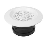 NiuLumea Diffuseur de plafond rond pour grille d'aération de salle de bain, cuisine, salon, grille d'aération réglable en ABS avec filtre à air, blanc, 75 mm/100 mm/125 mm