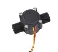 NiuLumea Electromagnétique pour capteur de débit d'eau DN15 S168 Distributeur de chauffage, 05-10LMIN, G12 Débitmètre pour Noir (30 cm)