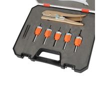 NiuLumea Ensemble de forets avec pince à baguer, fraise et extracteur de vis, travail du bois, construction en alliage avec réglage de la profondeur et étui de transport