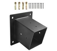 NiuLumea Ensemble de supports muraux pour pergola de toit incliné avec matériel pour poteaux de 10,2 x 10,2 cm, configuration 3 voies et unidirectionnelle, acier pour supports noirs