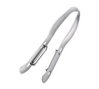 NiuLumea Éplucheur à asperges en acier inoxydable avec design à double tête pour éplucher efficacement les légumes et les fruits, concombre, carotte panais, 20 x 5 cm