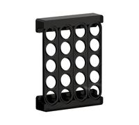 NiuLumea Étagère de rangement murale pour capsules de café avec 20 trous, matériau ABS, 32 x 24,5 x 4,2 cm, pour comptoir de cuisine, réduction de l'encombrement, noir