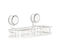 NiuLumea Étagère de salle de bain rétractable à ventouse - 30 x 10 x 5 cm - Rangement mural sans perçage - Organiseur en plastique peu encombrant