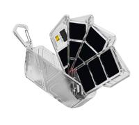 NiuLumea Étui de rangement pour Nintendo Switch, 12 cartes, support rotatif, design transparent, matériau ABS, 11,5 x 2,5 x 4,5 cm