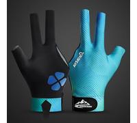 NiuLumea Gant de queue de billard main gauche, design ouvert à trois doigts avec paume antidérapante en silicone, polyester confortable pour billard - Taille ML