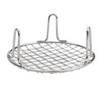 NiuLumea Grille de barbecue en acier inoxydable pour le camping et la maison pour plaque de cuisson ronde avec pieds, 38,1/50,8/63,5/30,5 cm de diamètre, poli miroir, maille anti-fuite