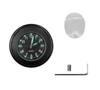 NiuLumea Horloge de guidon étanche pour moto, vélo et scooter - 45 x 30 mm en alliage d'aluminium montre à quartz lumineux avec joint pour anneau pour guidon de 22 à 25 mm de diamètre