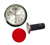 NiuLumea Horloge de tableau de bord de voiture avec affichage numérique et aiguilles lumineuses, support pour grille d'aération, bleu, or, rouge, vert, blanc, noir, argent