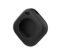 NiuLumea Housse de protection en silicone pour AirTag avec boucle de lanière pour étui compact de 3,3 x 3,3 x 1,2 cm en noir/blanc/bleu/rose, pour AirTag