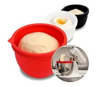 NiuLumea Insert en silicone pour bol mélangeur KitchenAid à tête inclinable de 5 litres, ajustement stable, réduction du bruit, installation facile, rouge