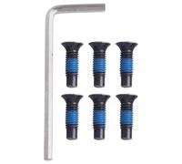 NiuLumea Jeu de vis de montage pour Ninebot ES1 ES4 Max - Kit de réparation en acier inoxydable - 16 x 8 mm - Avec clé - Lot de 6 fixations noires pour mât frontal de scooter électrique