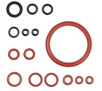 NiuLumea Joint d'étanchéité O-for SAECO Spidem pour machines à café GAGGIA, 15 pièces, ensemble de joints d'étanchéité pour vanne vapeur sortie d'eau, -40 à 200, noir + pour rouge