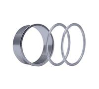 NiuLumea Kit adaptateur de pédalier 24 mm à 22 mm manivelle pour axe, bagues en alliage d'aluminium avec 4 rondelles, argent