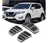 NiuLumea Kit de 3 couvre-pédales de voiture pour Qashqai J11 2014-2020, Rogue Sport T32 2017-2020, compatible X-Trail, alliage d'aluminium +