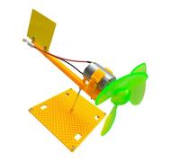 NiuLumea Kit de générateur d'éolienne CC sans balais avec lames de support pour projets scientifiques éducatifs, diamètre du moteur de 24,5 mm, lame de 60 mm