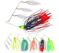 NiuLumea Kit de leurres de pêche 5 pièces avec tête de poisson réaliste, design anti-enchevêtrement, bar, carpe, pomfrette Snakehead, 7 3,8 3 cm, 90 g, pour plastique + fer, lacs, rivières, étangs