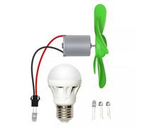 NiuLumea Kit de mini turbine éolienne 12 V moteur avec lames, ABS métal DIY Alternative Energy Model LED Science Expérience