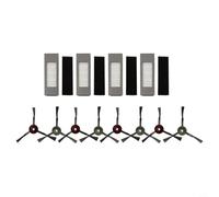 NiuLumea Kit de remplacement de filtres et brosses latérales pour Ecovacs pour Deebot pour OZMO 920 950 T8 pour T9 pour AIVI N8 N8+ Pro+ N10, 12 pièces d'accessoires avec 4 filtres et 4 paires de