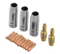 NiuLumea Kit de remplacement pour soudeur MIG 15AK et MB15, pointes de 08 mm, 3 buses, 2 diffuseurs, ensemble de consommables en alliage de cuivre