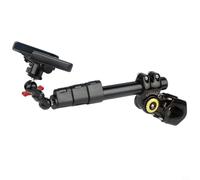 NiuLumea Kit de support de guidon de vélo avec vis 1/4" en aluminium CNC, support de caméra de téléphone, pince de rotation à 360 degrés, pour guidon rond et plat, noir