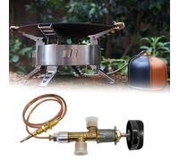 NiuLumea Kit de vanne de chauffage à gaz pour cheminées et grilles, vanne de contrôle de sécurité en laiton avec bouton et fil thermocouple, entrée de sortie 38 torches, gestion complète du débit de