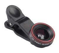 NiuLumea Kit d'objectifs de téléphone avec objectif grand angle 0,62 (120), fisheye 235 et objectif macro 25 pour smartphone - Noir - Pour appareil photo compact 8 cm 5 cm 2 cm