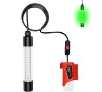 NiuLumea Lampe de pêche sous-marine DEWALT à LED, 1300 lumens, étanche IP68, 126 perles LED, éclairage à 360°, pêche de nuit en eau douce ou en eau salée