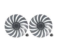 NiuLumea Leaf Lot de 5 pales de rechange pour ventilateur de table debout de 355 mm, polypropylène léger pour hélice en plastique avec cache-écrou, noir