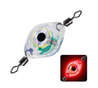 NiuLumea Leurre de Pêche LED Lumière Nuit Pêche Lampe Leurre Lumineux Imperméable avec Lumière BleuVerte Rouge Coloré Compact 4.5*1.5cm Submersible Fish Attractor avec Batterie Bouton Intégrée