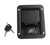 NiuLumea Loquet de verrouillage pour grande poignée de pagaie - 140 x 108 mm - Revêtement en poudre noire - En acier inoxydable - Pour caravane - Pour camion et camping-car - Boîte à outils avec