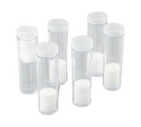 NiuLumea Lot de 10 tubes de rangement en plastique avec vis pour un ajustement précis et l'organisation de petits articles, pour un rangement polyvalent sécurisé dans les bureaux et les magasins (27