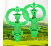 NiuLumea Lot de 2 arroseurs rotatifs à débit réglable pour l'agriculture de jardin, 0-380 pour l/h, rayon de pulvérisation de 5 pour m, pression de 2,0 à 4,0 bar