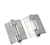 NiuLumea Lot de 2 charnières en acier soudées bout à bout pour portes en fer, 62 x 44 mm/73 x 55 mm/83 x 66 mm (en option), argent pour charnière de porte, pour charnière à souder robuste