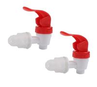 NiuLumea Lot de 2 distributeurs de robinet de bouteille de vin en plastique pour réservoir d'eau, installation de 12 mm, vanne verseur lisse sans déversement, rouge et blanc