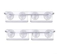 NiuLumea Lot de 2 étagères à suspendre en acrylique transparent avec ventouses pour plantes grasses, herbes aromatiques, fleurs, décoration peu encombrante pour maison, jardin, salle de bain