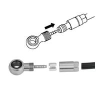 NiuLumea Lot de 2 kits de raccords de tuyau de frein hydraulique pour vélo avec raccord banjo compatible avec les systèmes de frein hydraulique Magura en alliage d'aluminium avec olive, inserts de