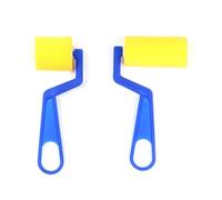 NiuLumea Lot de 2 pinceaux rouleau éponge jaune pour loisirs créatifs, peinture en mousse, projets créatifs pour enfants, design petites mains