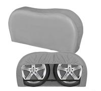 NiuLumea Lot de 2 protections de roues en vinyle robustes pour double essieu pour housses de pneus, camions, camping-cars, remorques, sacs de rangement résistants au vent et aux UV avec cordon