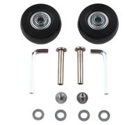 NiuLumea Lot de 2 roulettes de rechange avec double roulement pour valise, patin à roulettes, scooter, 40 mm/43 mm/54 mm/60 mm/64 mm/70 mm de diamètre, caoutchouc et plastique, noir