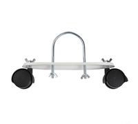 NiuLumea Lot de 2 supports de poulie mobiles pour radiateur électrique, base en acier au carbone, rotation à 360 degrés, cadre de roulette pour la maison et le bureau (noir)