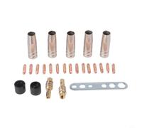 NiuLumea Lot de 25 pièces de soudage MIG 15AK MB-15, embouts en cuivre, diffuseurs, isolateurs et clé incluses (1,0 mm)