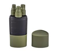 NiuLumea Lot de 3 bouteilles de sauce à épices portables avec échelle graduée 3 x 100 ml, pour sauce barbecue, vinaigrette, moutarde, matériau PE + PP, vert/noir