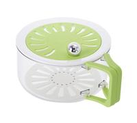 NiuLumea Lot de 3 paniers de vidange polyvalents avec couvercle, passoire pour légumes et fruits, poignée pliable pour cuisine, matériau PP + PET, café/rose/vert