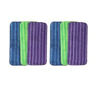 NiuLumea Lot de 3 serpillères réutilisables pour Swiffer WetJet - Tampons de nettoyage en microfibre lavables pour carrelage en bois dur et sols en pierre - 300 x 140 cm - Violet, vert, bleu