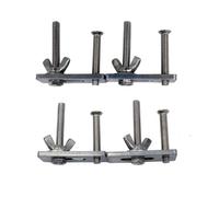 NiuLumea Lot de 4 colliers de serrage en T M6 3018 pour PRO/MX3 pour machine à routeur CNC, pinces de fixation réglables en alliage de zinc-aluminium, travail du bois et du métal, argent