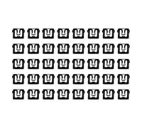 NiuLumea Lot de 40 clips de moulure de garniture de pare-brise ou de fenêtre arrière 64-93 en acier inoxydable pour fixations décoratives noires gauche droite avant arrière